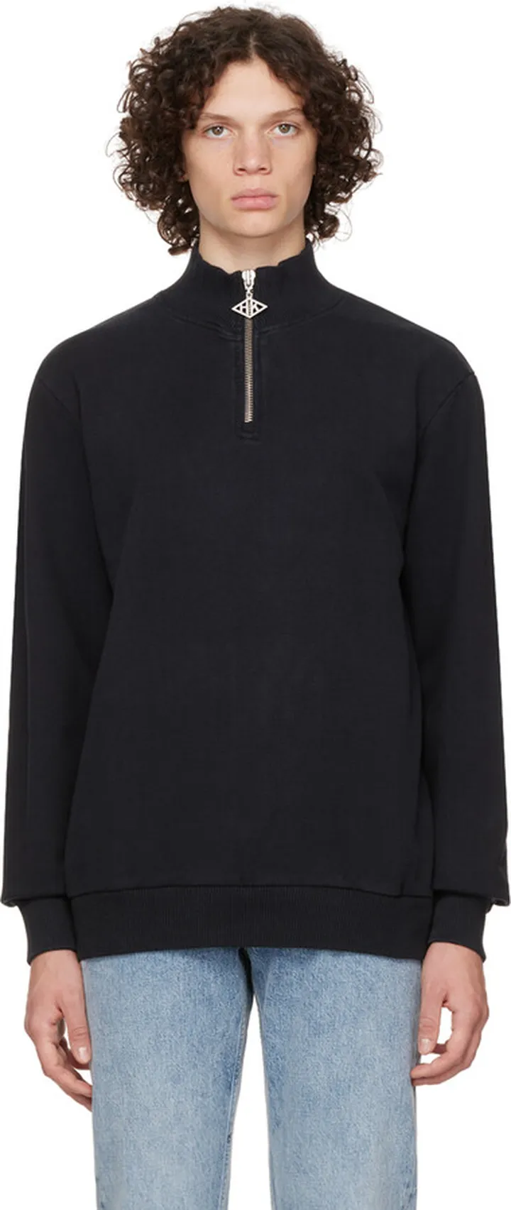 Han Kjobenhavn Black Quarter-Zip Sweater