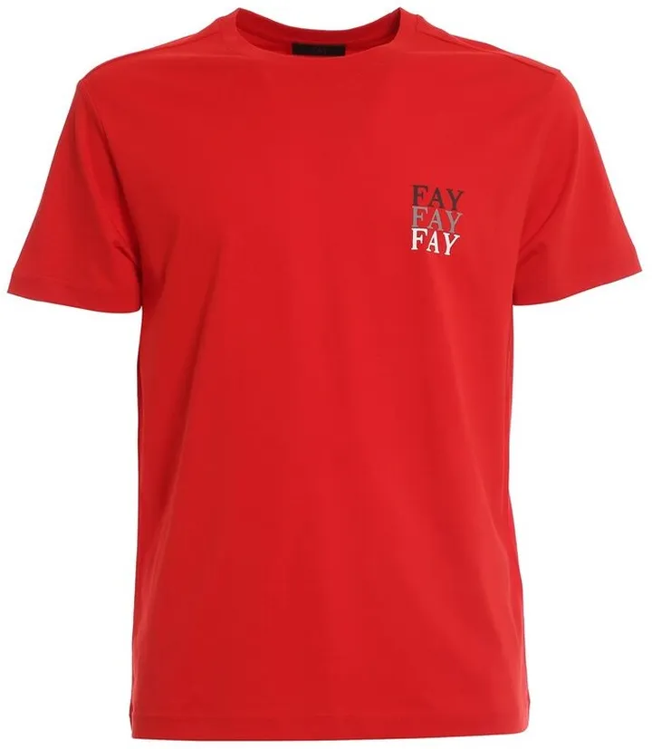 Fay Logo Printed Crewneck T-Shirt