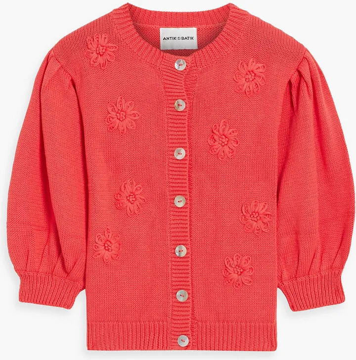 Bella embroidered cotton cardigan