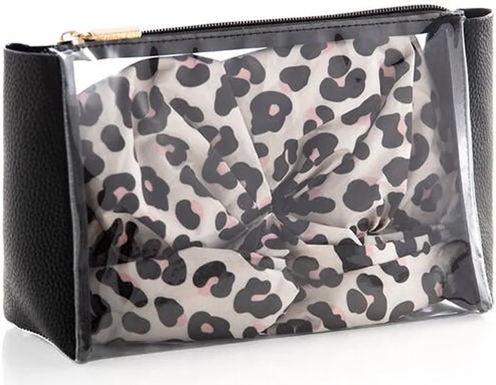 Shiraleah Eden Shower Cap And Zip Pouch Set - Black