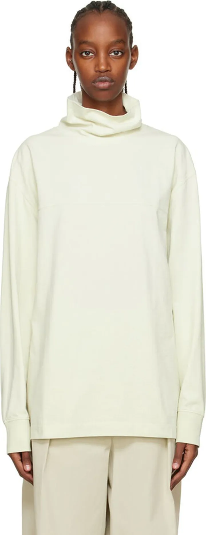 LEMAIRE Off-White Garment-Dyed Turtleneck