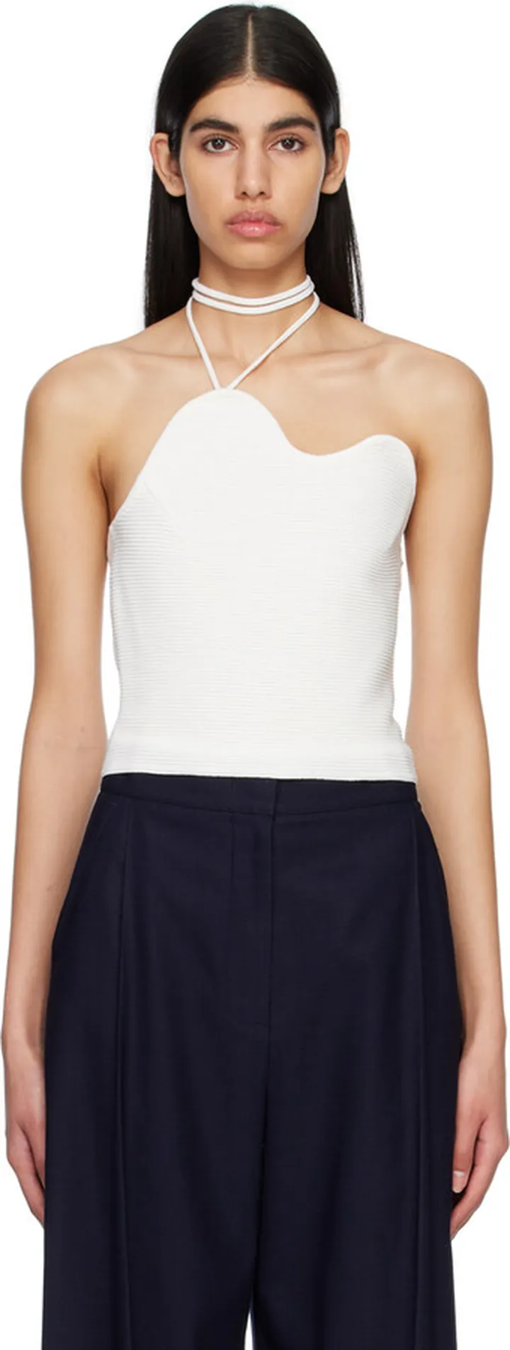 Recto Off-White Curved Camisole