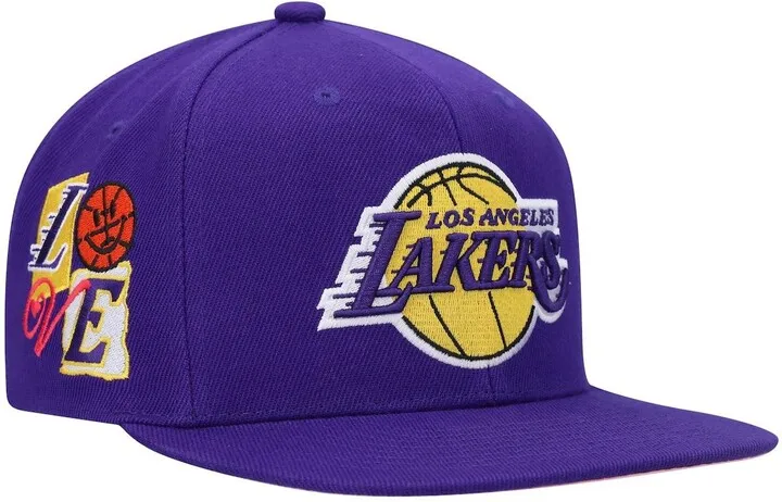 Men's Mitchell & Ness Purple Los Angeles Lakers All Love Snapback Hat