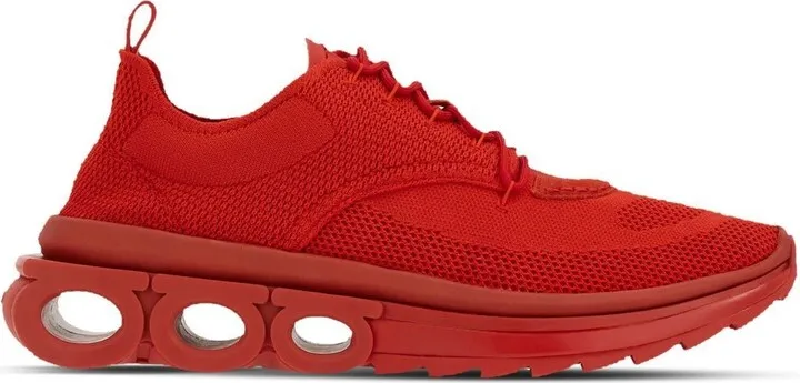 Gancini-plaque low-top sneakers