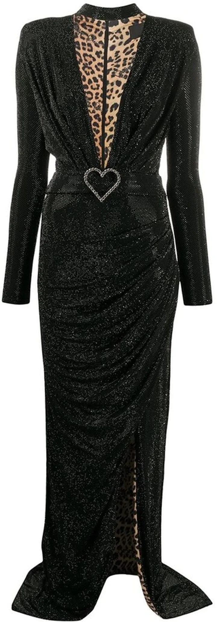 Aphrodite stud embellished asymmetric dress