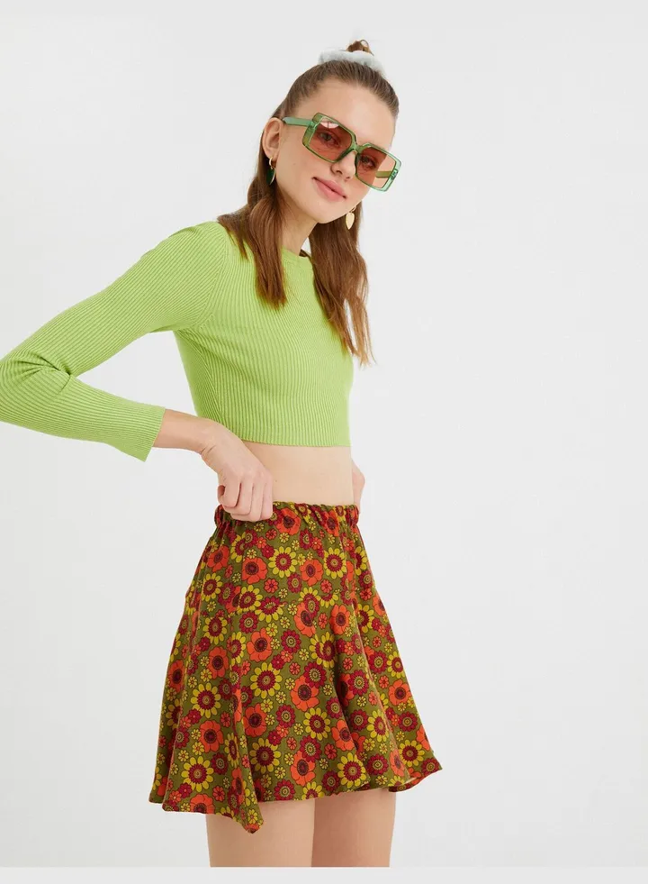 High Rise Mini Skirt