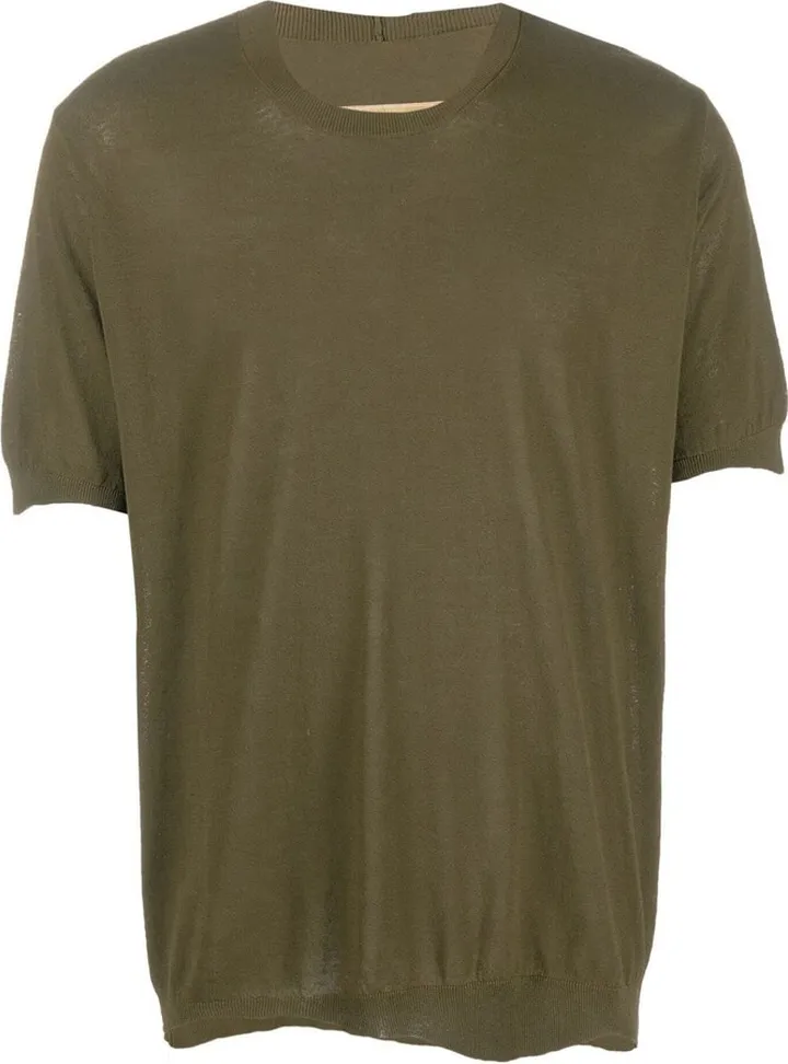 asymmetric-hem crew-neck T-shirt