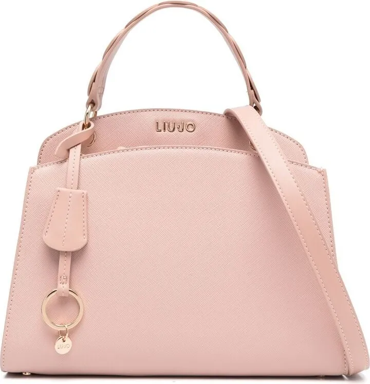Logo-Lettering Faux-Leather Tote Bag