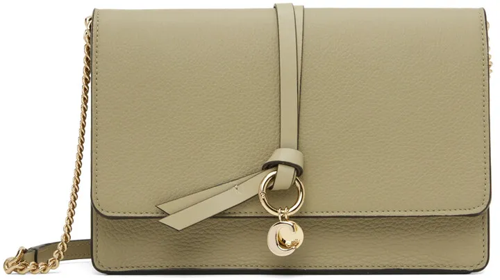 Chloé Green Alphabet Clutch Bag