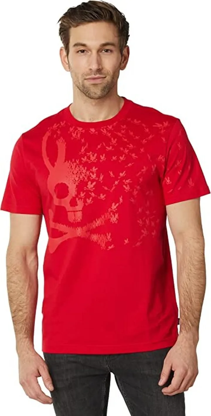 Psycho Bunny Mullen Graphic Tee (Ruby Red) Men's T Shirt