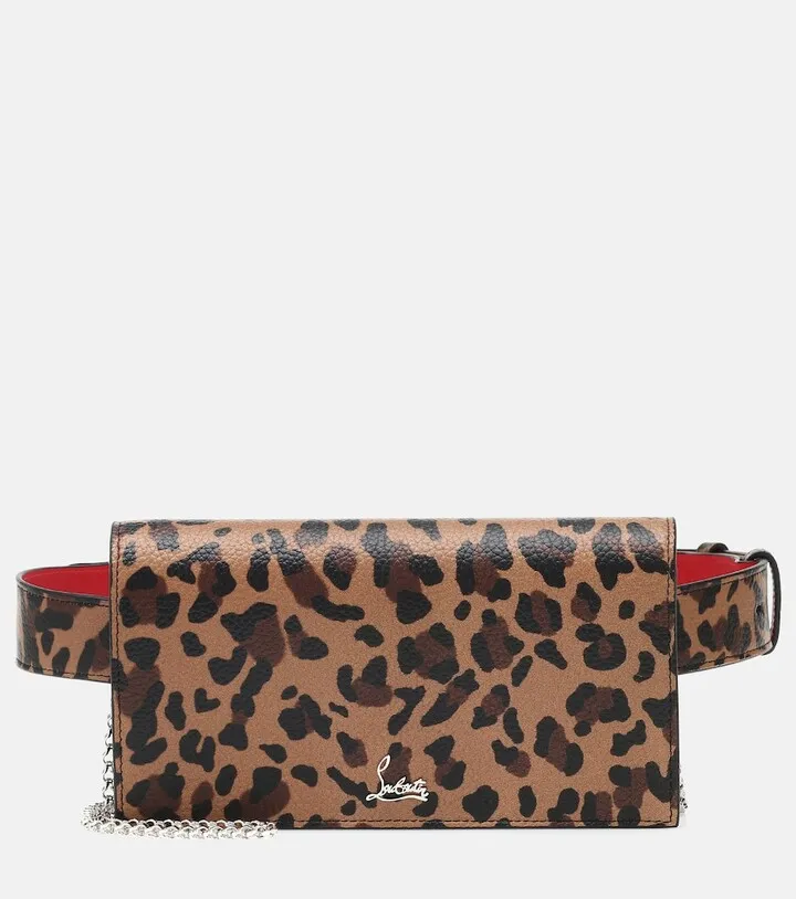 Boudoir leopard-print leather belt bag