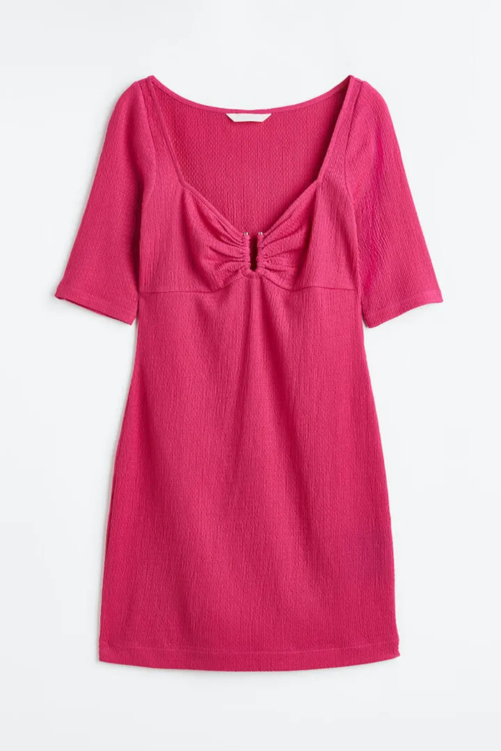 Crinkled Jersey Dress