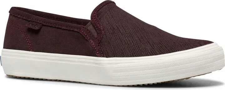 Double Decker Perforated Suede Slip-On Sneaker