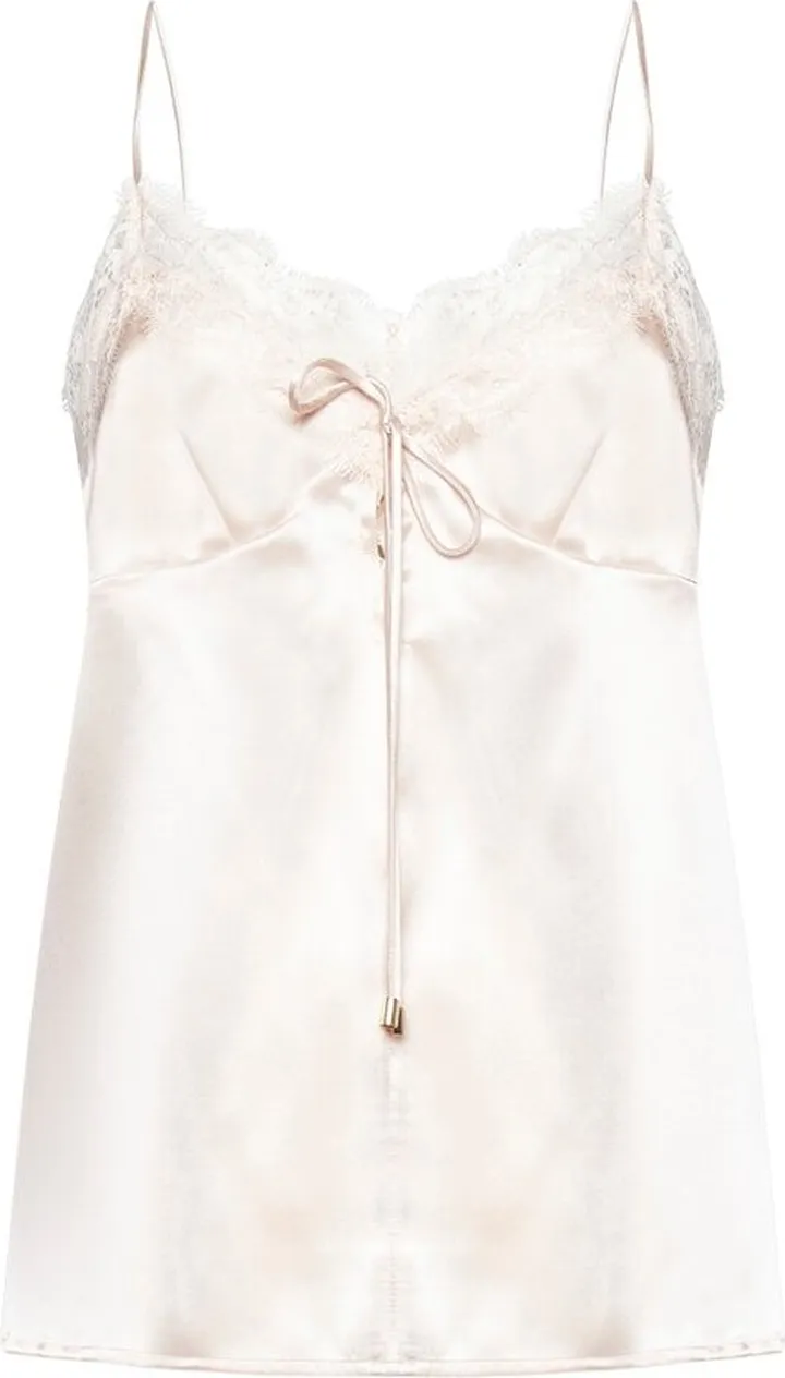 Pinko Lace-Trim Satin Camisole
