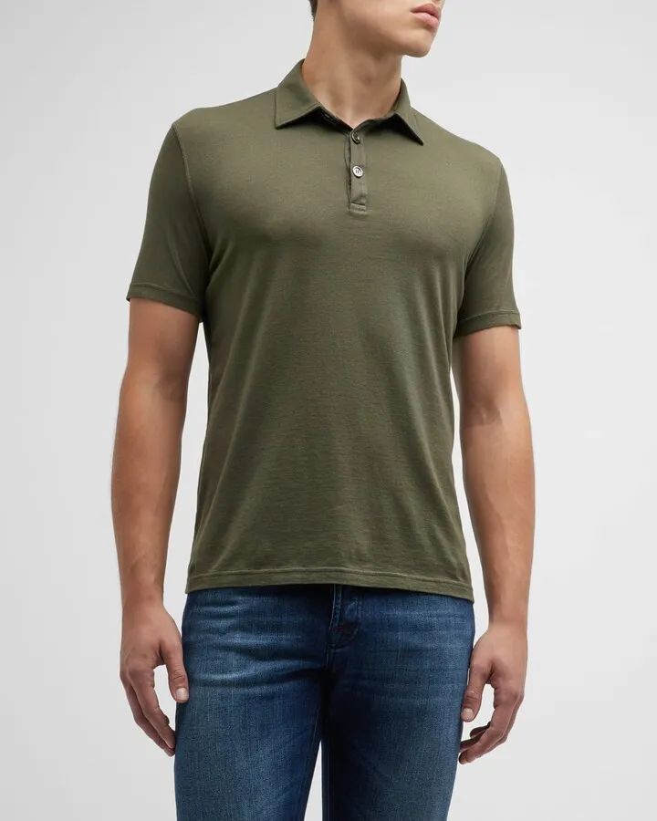 Men's Cotton-Cashmere Polo Shirt