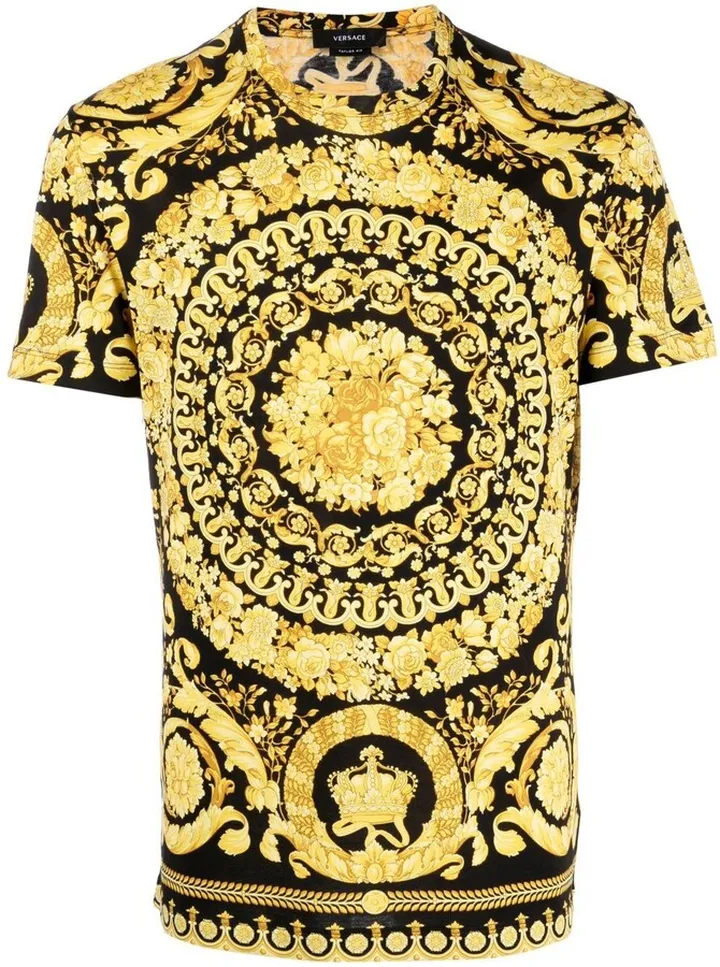 Barocco-print organic cotton T-shirt