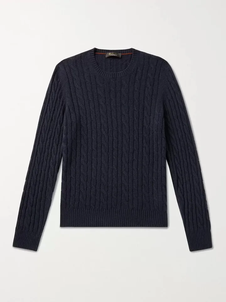 Cable-Knit Baby Cashmere Sweater