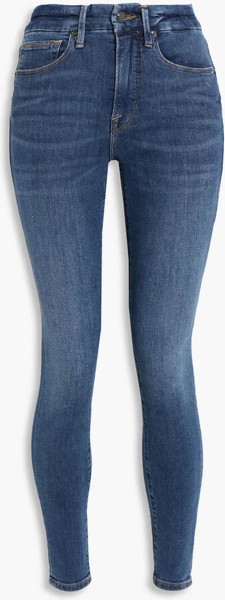 Good Waist distressed high-rise skinny jeans
