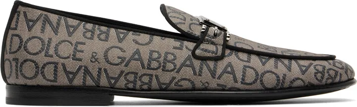 Dolce & Gabbana Taupe Ariosto Slippers