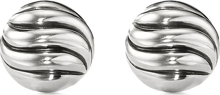 Engraved Sterling-Silver Stud Earrings