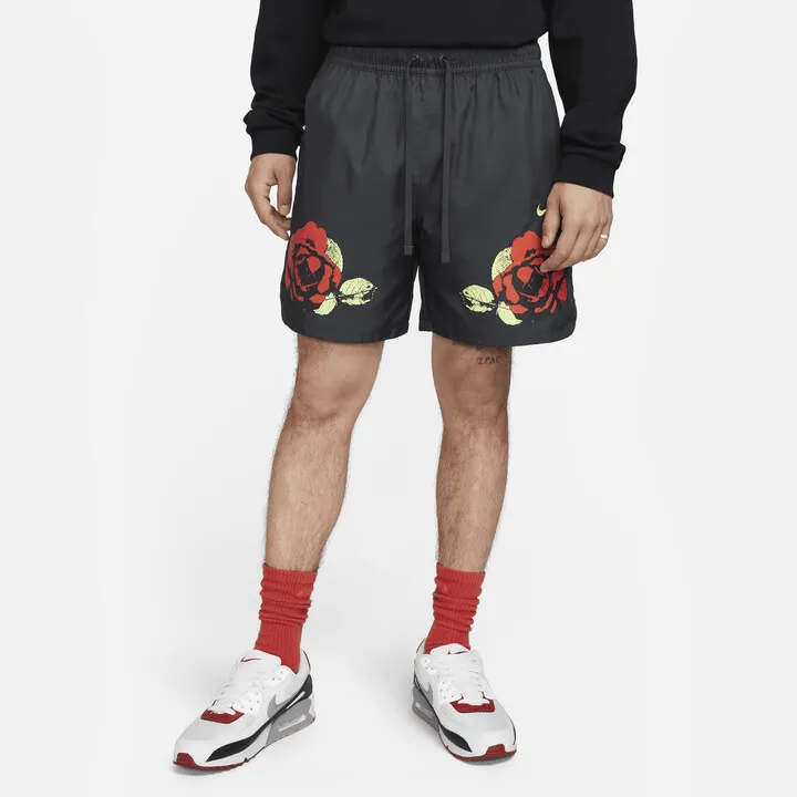 Men's Nike Sportswear Woven Flow Shorts in Grey
