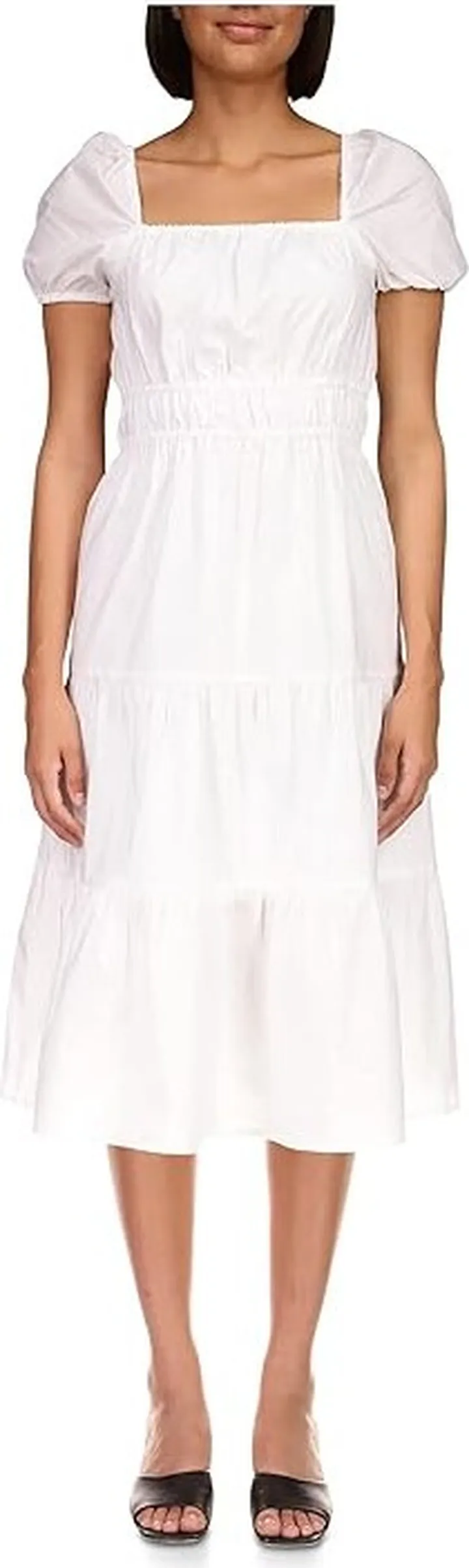 Sanctuary Tie Detail Midi Dress (Powdered Sugar) Women's Clothing