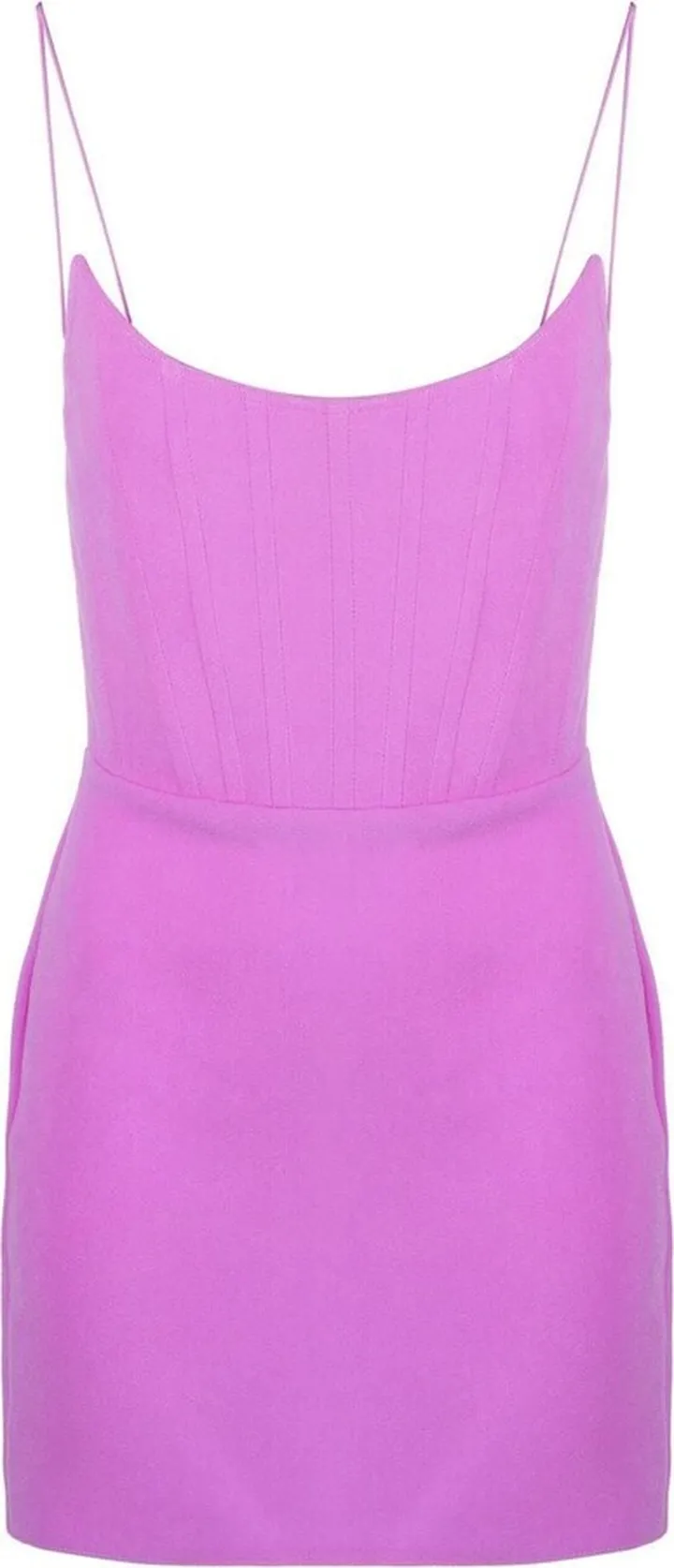 Caine scoop-neck corset minidress