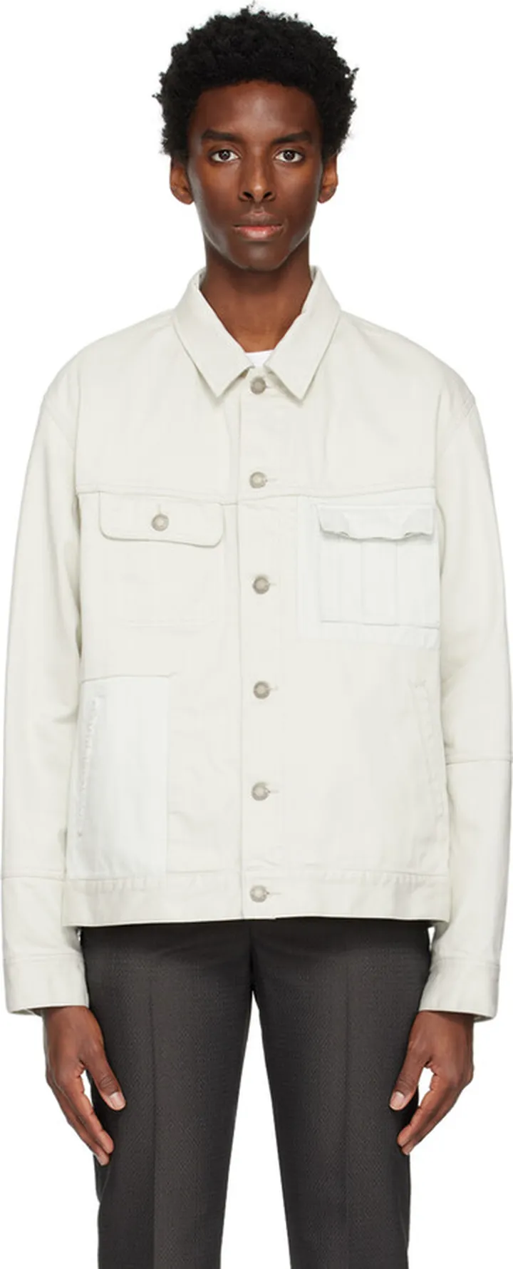 UNDERCOVER Off-White Paneled Denim Jacket