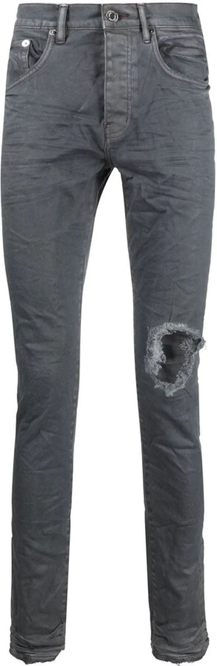 Distresses Straight-Leg Jeans