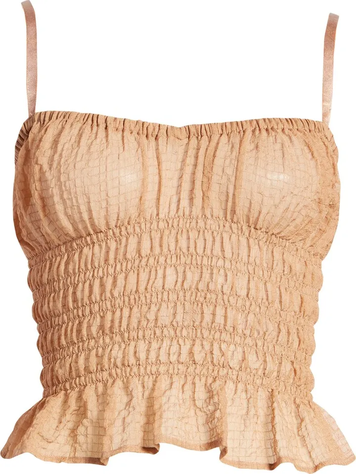 Shirred Sheer Camisole