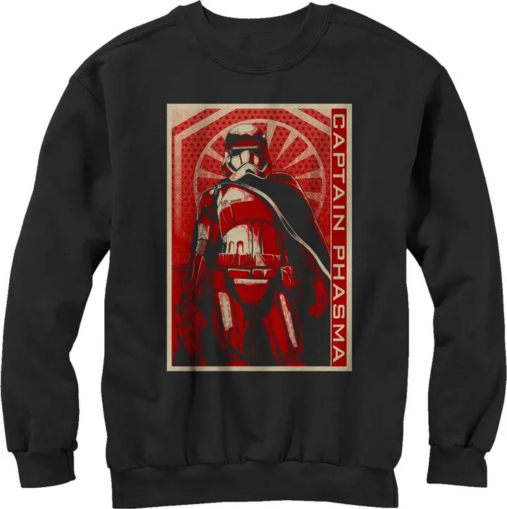 Men's Star Wars The Force Awakens Captain Phasma Poster Sweatshirt - Black - 2X Large