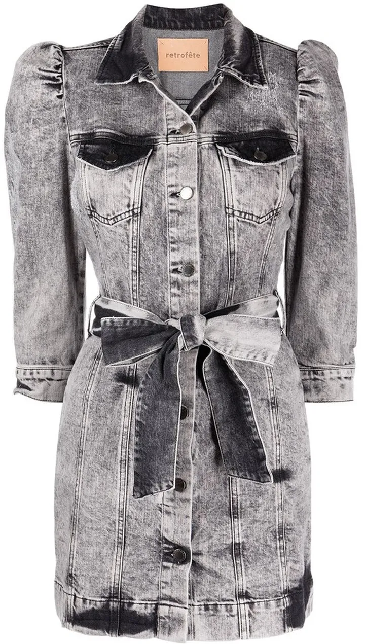 Lema acid-wash mini dress