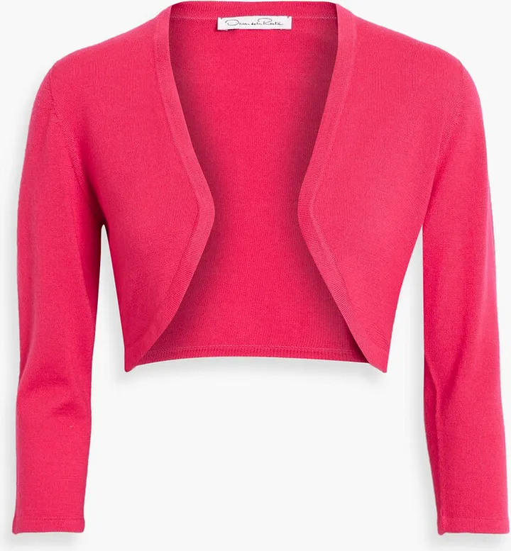 Cropped cashmere and silk-blend cardigan