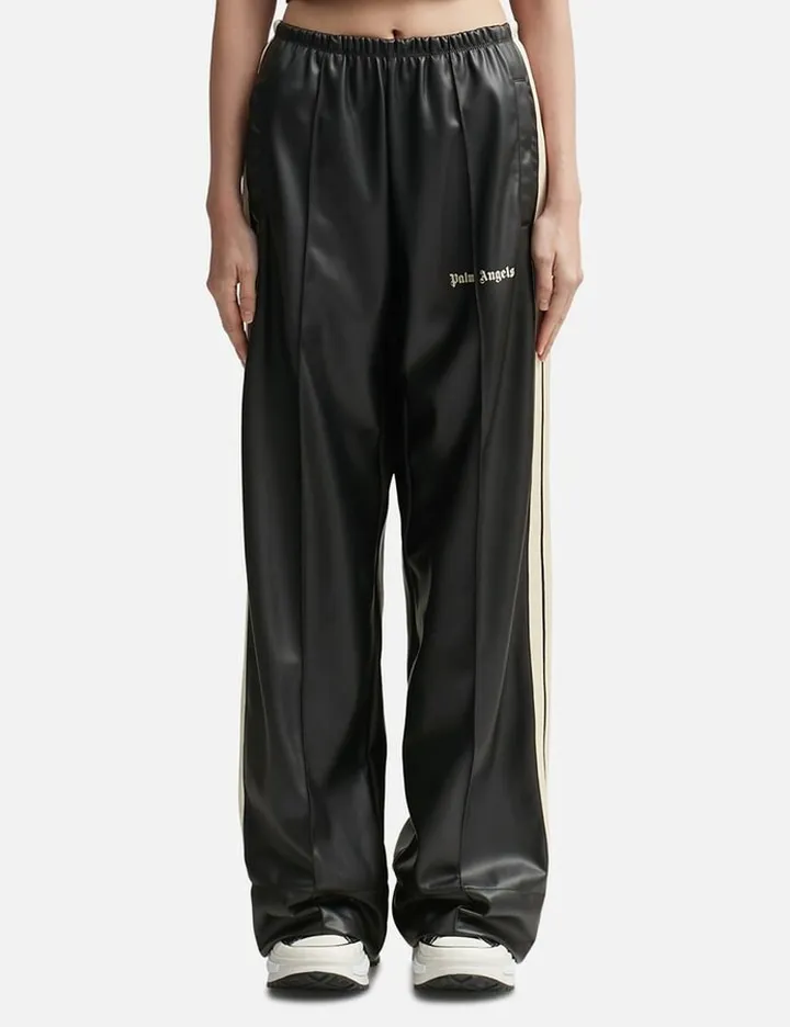 Leather Effect Loose Track Pants
