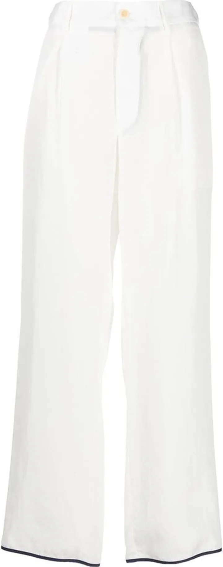 Contrasting-Trim Detail Trousers