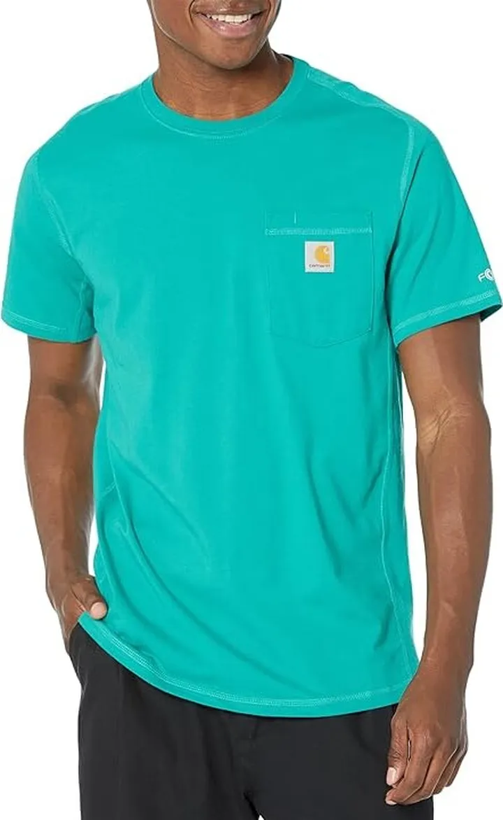 Carhartt Force Relaxed Fit Midweight Short Sleeve Pocket Tee (Dragonfly) Men's Clothing
