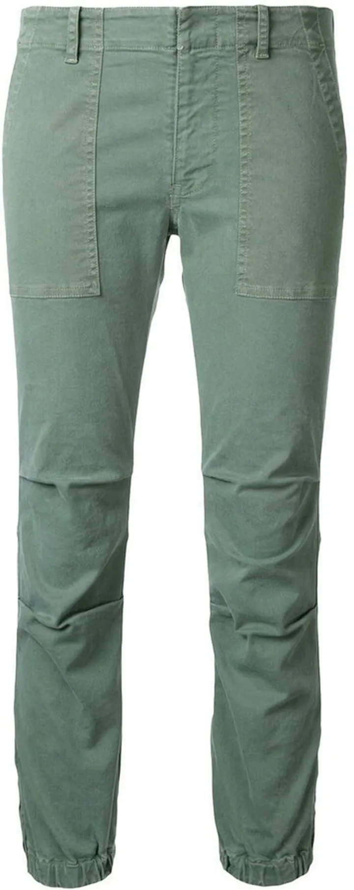 Elasticated Hem Cropped Trousers