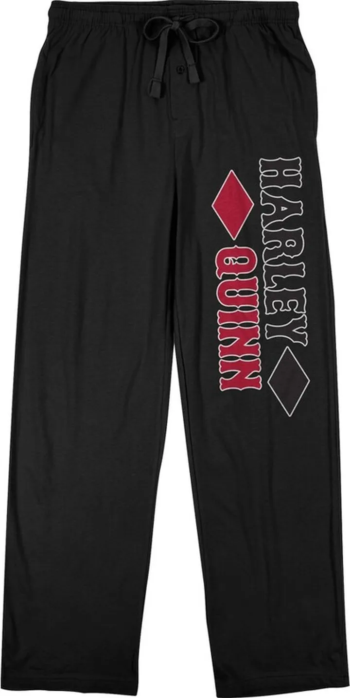 Batman Harley Quinn Men’s Black Sleep Pajama Pants-Medium