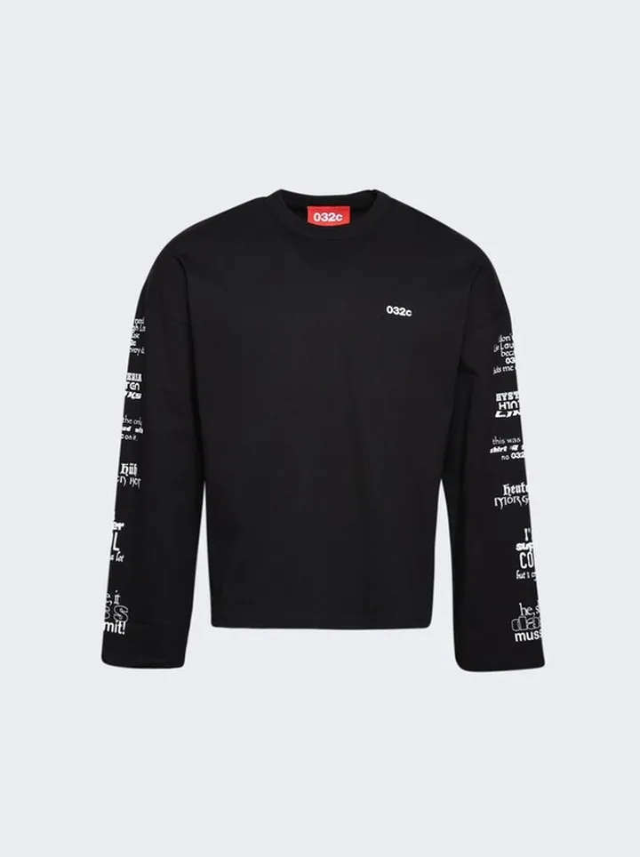 Content Supersize Long Sleeve Tee Black