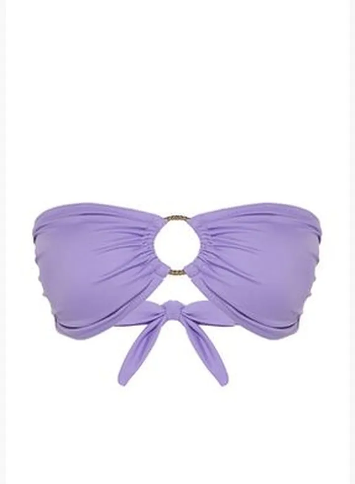 Lilac Strapless Accessory Bikini Top