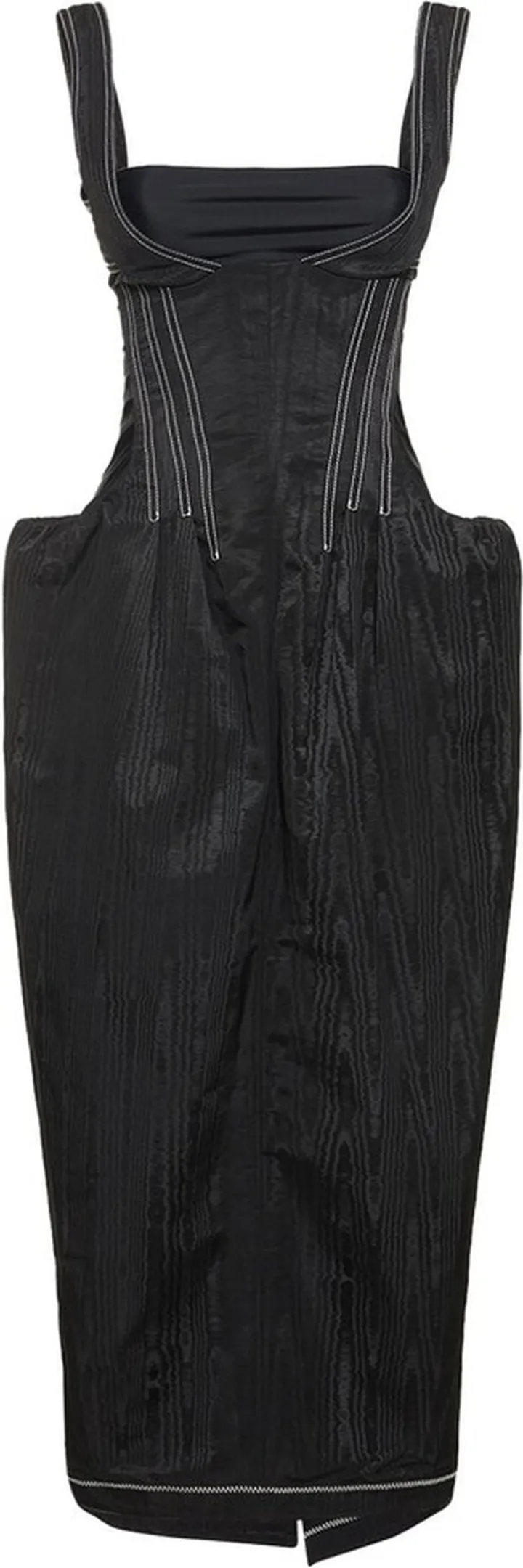 Moiré corset long dress