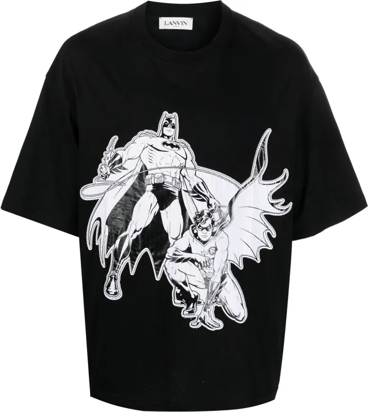 Batman-print short-sleeved T-shirt
