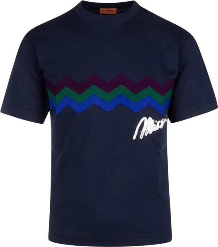Missoni Zigzag Logo-Embroidered Crewneck T-Shirt