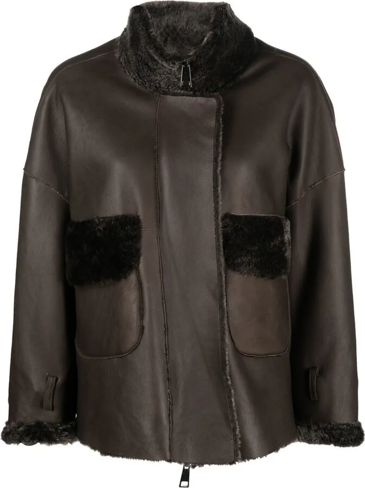 Pouch-Pocket Shearling Jacket