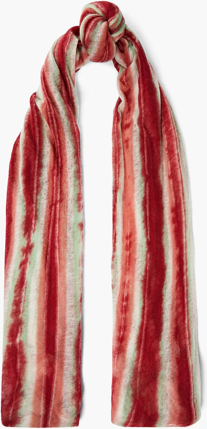 Striped cashmere scarf