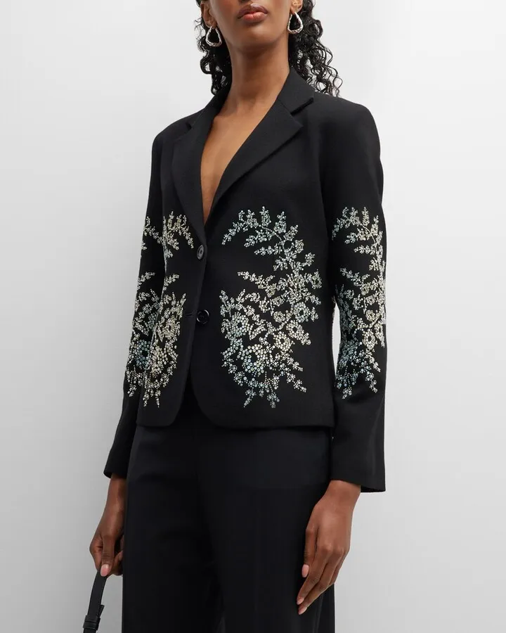 Paisley Florettes Embellished Short Jacket