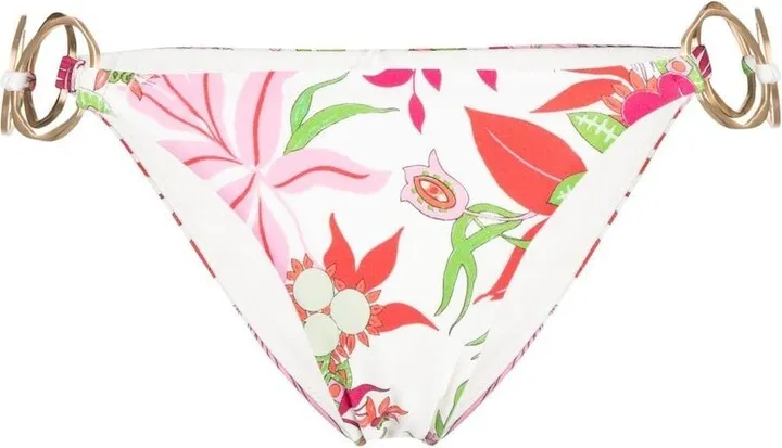 Floral-Print Bikini Bottoms