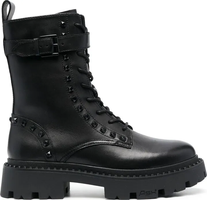 50mm Lace-Up Leather Boots