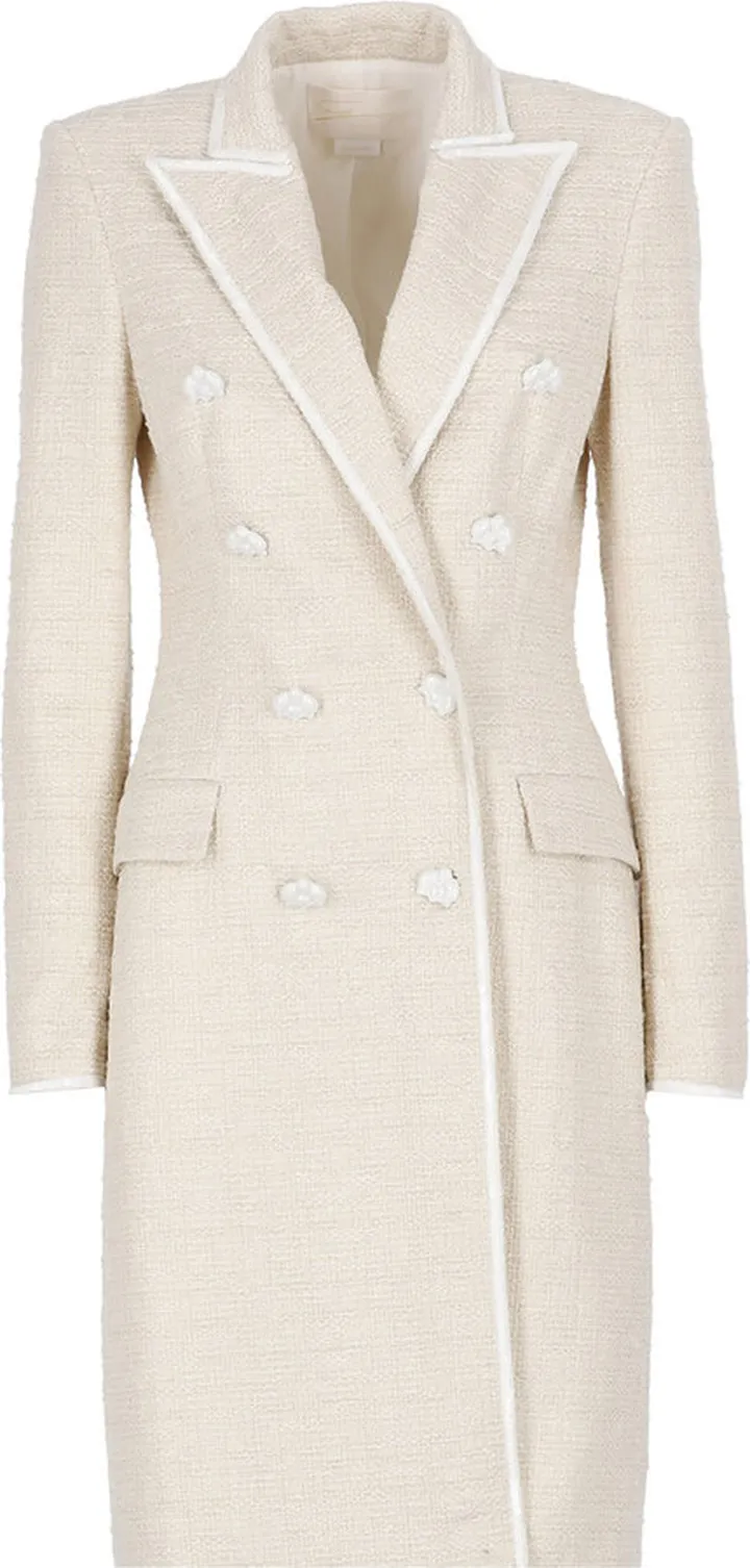 Double-breasted Coat With Lurex