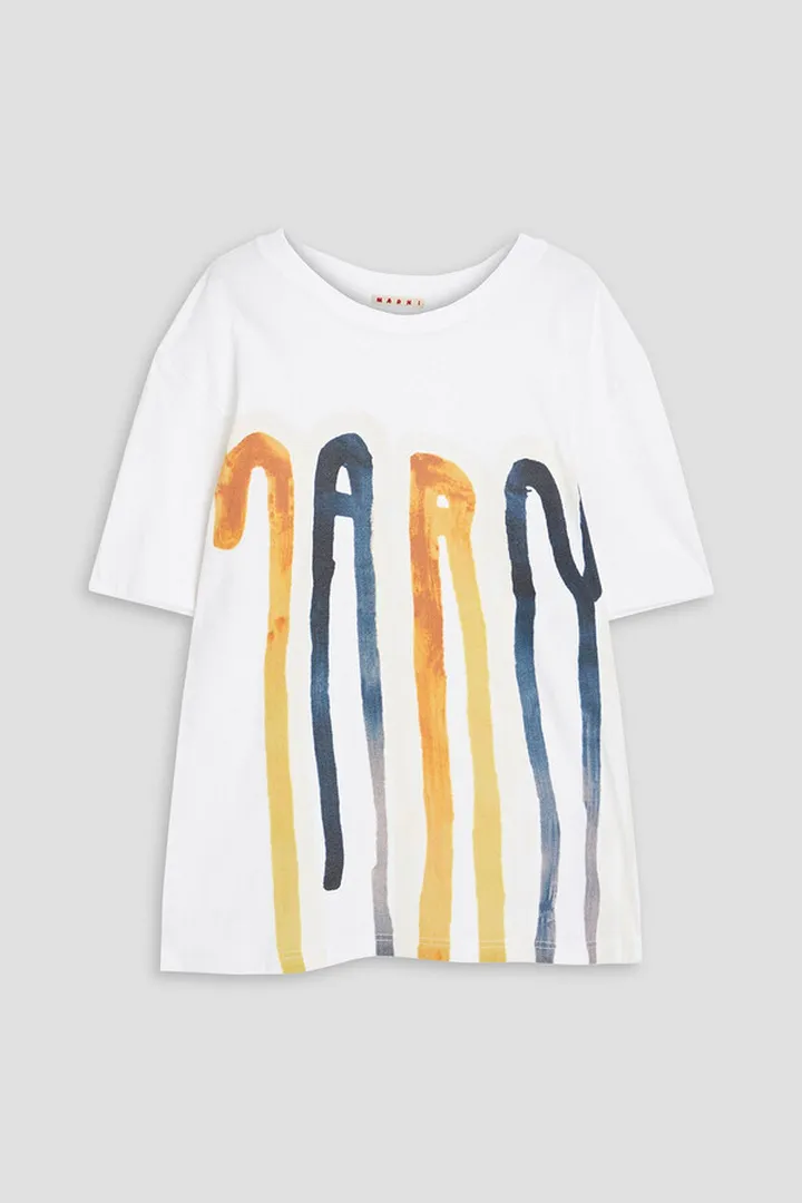 Printed cotton-jersey T-shirt